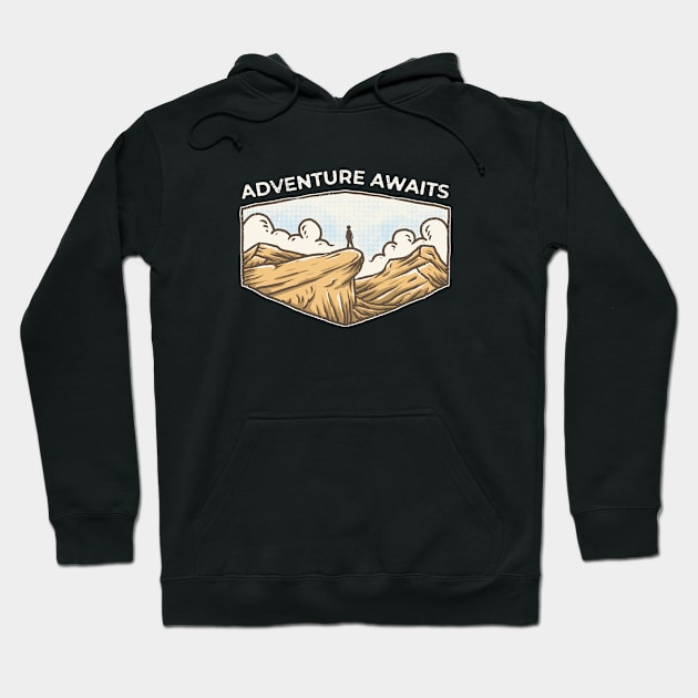 Climber - Adventure Awaits Hoodie by Fledermaus Studio